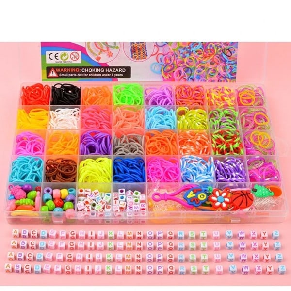 Kreativ Färgglad vävstol Band Set Rainbow Armband Making Kit