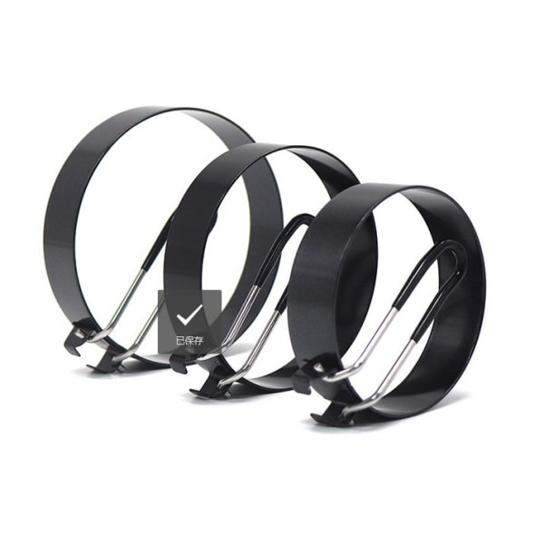 Rustfritt stål egg steking ring metall sirkel form stekt posj pannekake form med håndtak 1stk liten