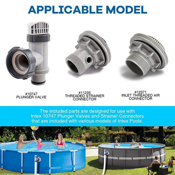 10 stykker gummi skive for Intex Poolnars10747 O ring pakning erstatning pakning gummi pakning svømmebasseng utstyr deler