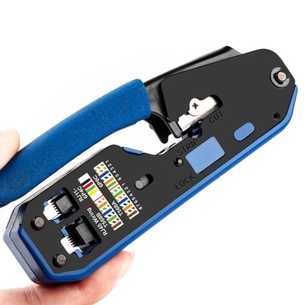 Nätverk Kabel Avskiljare Crimper Dubbelanvändning Tång Kutter För Cat6 Cat 5E Cat5 RJ12 RJ11 Rj45 Ethernet kabel kontakt