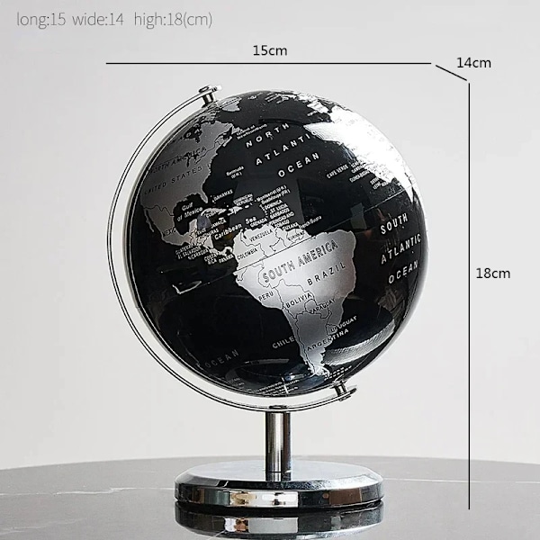 Metal Base World Globe Roterende World Globe med Stativ
