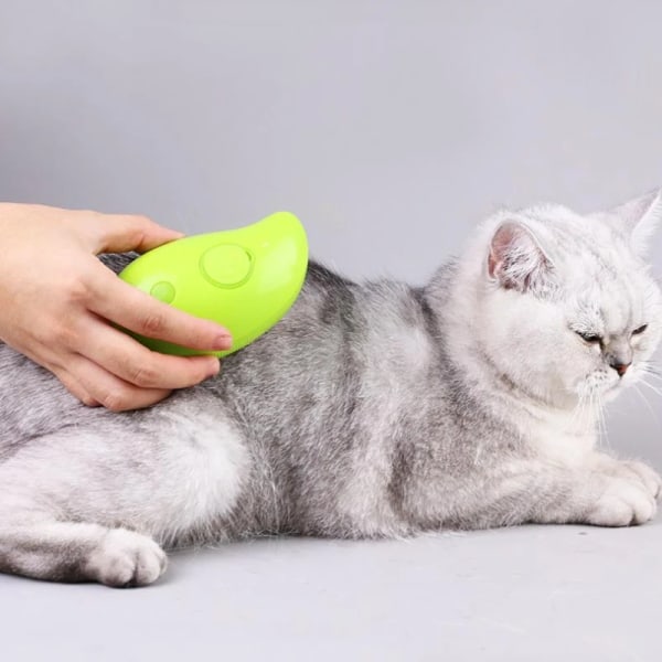 Katt ånga borste elektrisk spray vatten spray kattunge husdjur kam mjuk silikon hårfåra katter bad hår borste