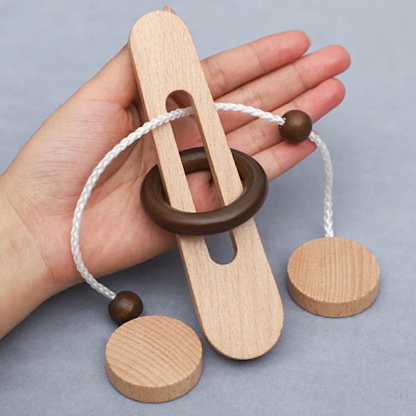Intelligent Lås opp Toy Kong Ming Lock Brain Teaser Iq Puzzles Tre Leker