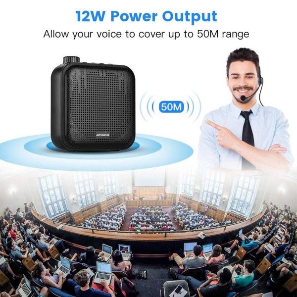 Kannettava ääni vahvistin megafoni mini ääni kaiutin mikrofonilla ladattava ultrakevyt kaiutin
