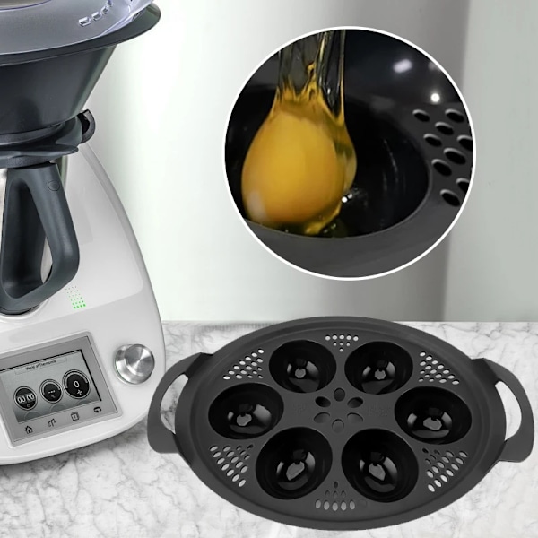 6 Hål Ägg Panna för Thermomix TM5 TM6 TM31 Kök Ägg Steamer Kanna