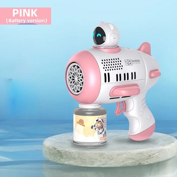 Bubble Machine Raketti  Täysin automaattinen 12 reikää muoto  Spaceman puhallin valolla