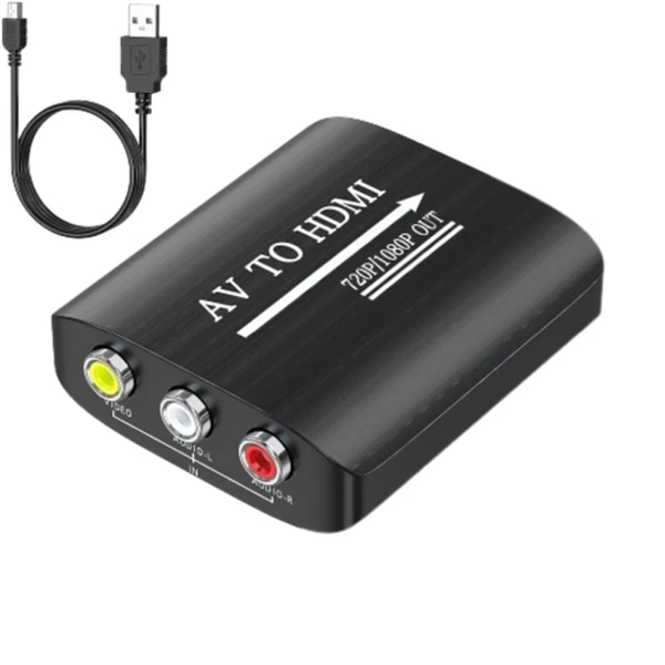 HD 1080P AV till HDMI RCA Till HDMI Komposit Adapter Omvandlare Med USB kabel CVBS AV Adapter