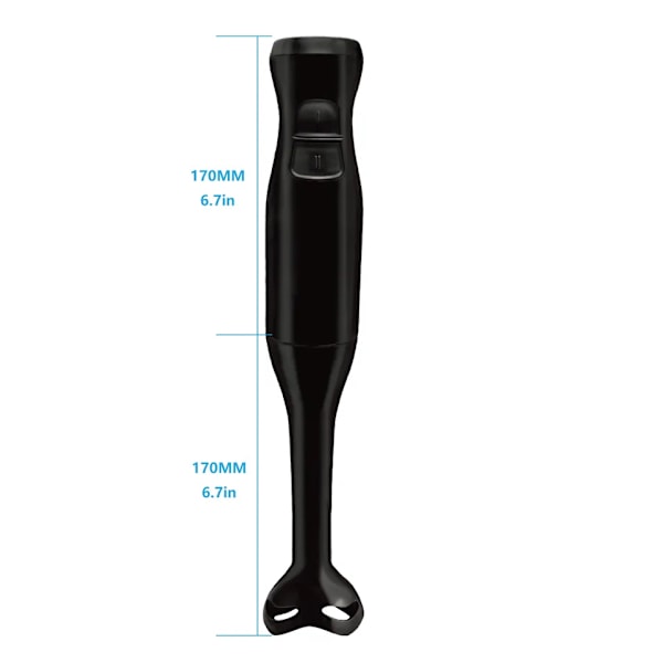Elektrisk Immersion Hand Blender Blandare Hackare Is Krossning 2-Speed Control En Hand Blandare