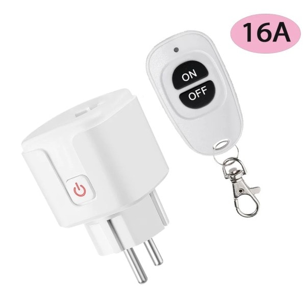 433 Mhz Langaton Kaukosäädin Ohjaus kytkin  110V 220V 16A EU FR Smart Socket Plug