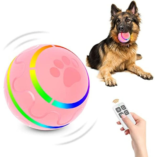 Smart Interaktiv Hund Ballar Fjärrkontroll Kontroll Hund Tugga Leksaksboll för Aggressiva Tuggare