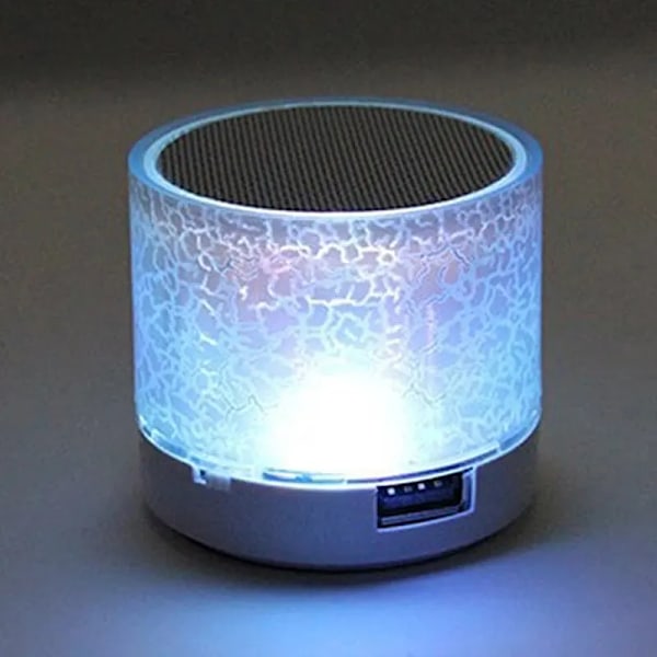 Bluetooth Mini Højttaler Trådløs Højttaler Farverig LED TF Kort USB Subwoofer