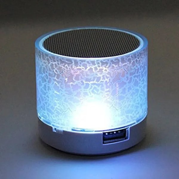Bluetooth Mini Høyttaler Trådløs Høyttaler Fargerike LED TF Kort USB Subwoofer