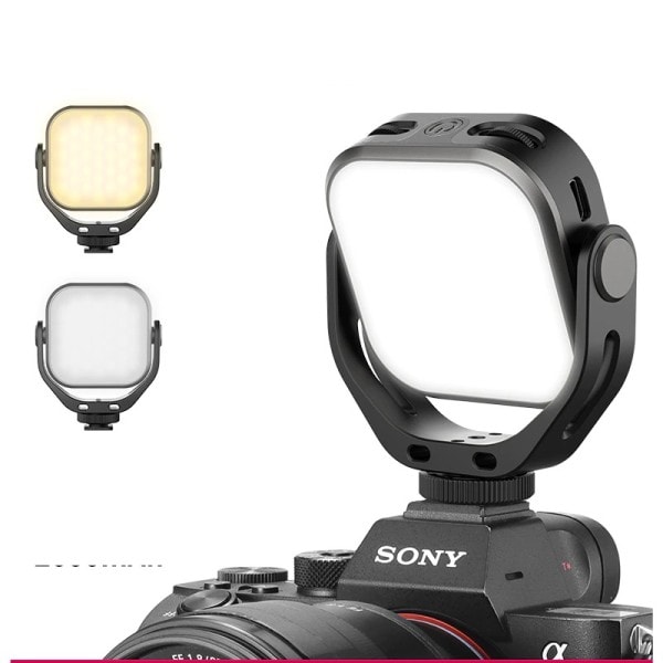 Justerbar LED Video Ljus med 360 Rotation Montage Fäste Laddbar DSLR SLR Mobil Portable Fill Light