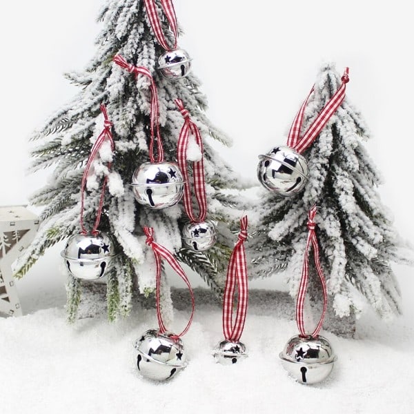 6 stk jule jingle bjeller jule tre anheng pynt