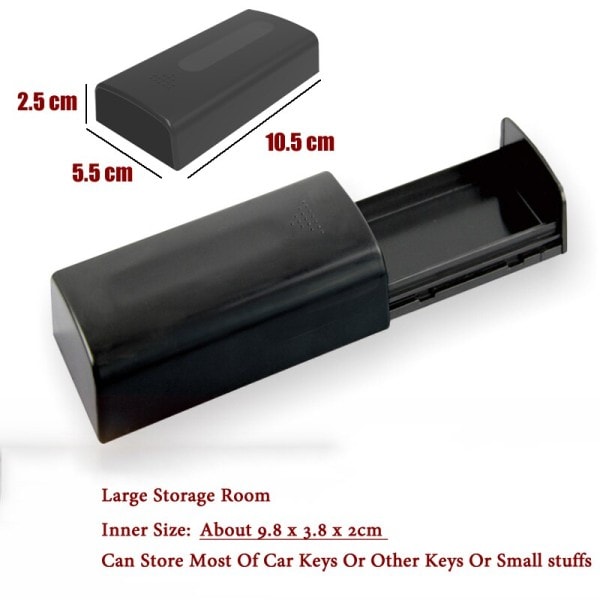 Kreativ Magnetisk Svart Key Safe Box Bil Nyckel Hållare Dold Förvaring Utomhus Stash