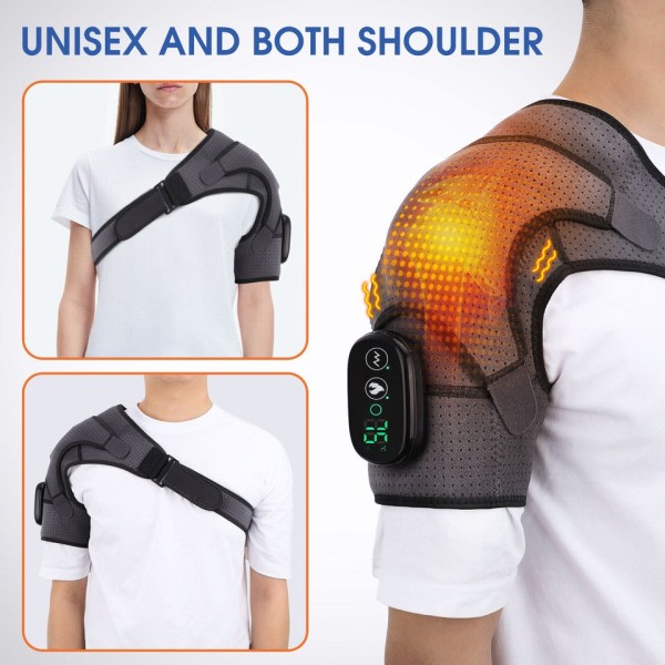 Elektrisk axel massage värme vibration massage stöd bälte