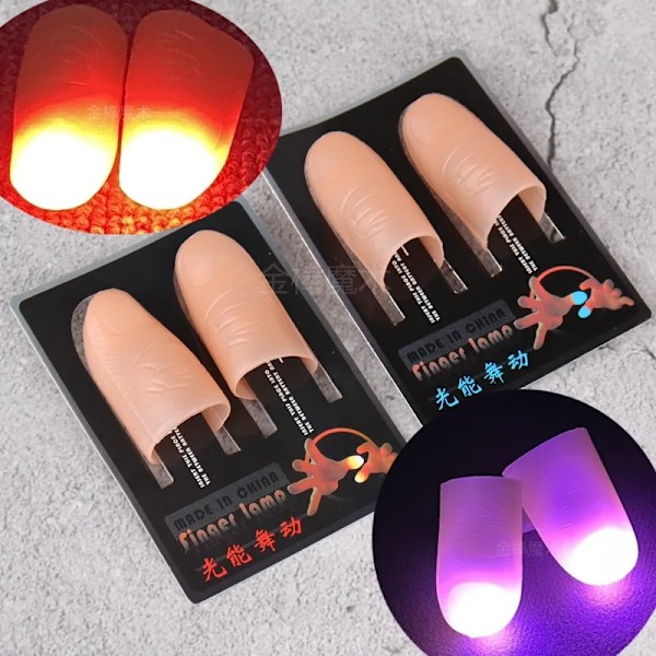 2 pieces Magic Thumbs Light Leker for Voksen Magic Trick Rekvisitter