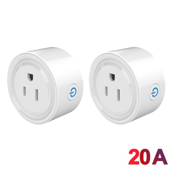 Smart Plug Mini US Power Outlet Socket 4400W Med Power Monitor Fjernbetjening Kontrol Kompatibel