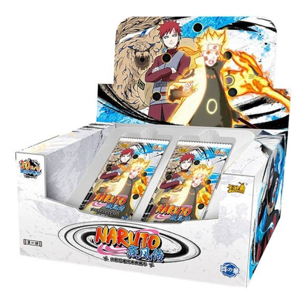 Naruto Kort Låda Anime Figur Kort Booster Pack Sasuke Insamling Flash Kort Leksak