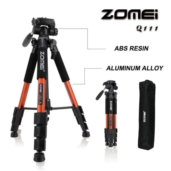 Professionell bärbar resor aluminium kamera stativ&Pan huvud för SLR DSLR Digital kamera