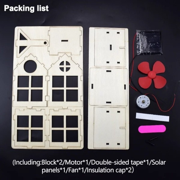Pojke Väderkvarn Science Toy DIY Fysics Educational Kit for Cid Modell Solar Power Technology Experiment Stem Kit