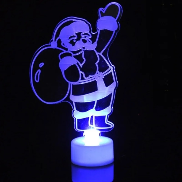 LED joulu koriste yö valot vilkkuvat joulu joulu pukki lumiukko joulu puu valot lamppu