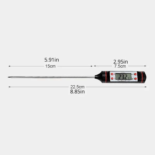 Kjøkken Mat Baking Digitalt Termometer Elektronisk Probe Type Digital Display Væske Grill Termometer
