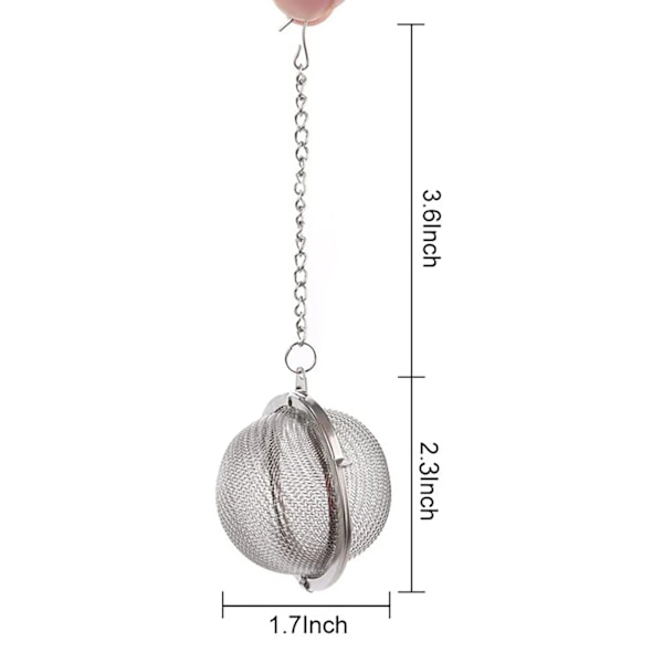 Rostfritt stål Te Ball Mesh Infuser Silar  2 bitar Te Filter