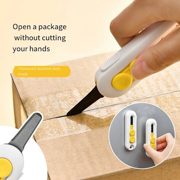 Magnetisk mini box kutter Portabel box skärare brev öppnare och pappersklippare