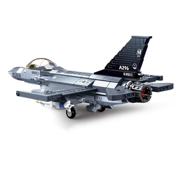 Multifunktionell Fighter Pilot MOC Modell Byggnad Klossar Klossar Leksaker