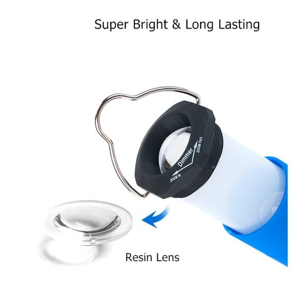 Ultra Ljus Portabel Multifunktioner Batteri Zoombar Blinkande Camping Lantern