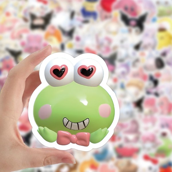 100 stk 3D Avatar Sanrio klistremerke Tegneserie Søtt DIY klistremerke Vanntett Anime klistremerker Kuromi My Melody Bærbar klistremerke