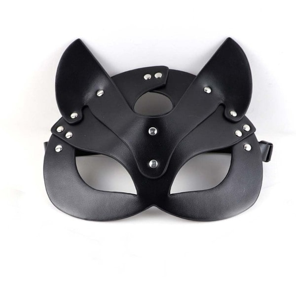 Sexig Kvinnor Mask Halva Ögon Räv Cosplay Ansikte Katt Faux Läder Mask Halloween Party