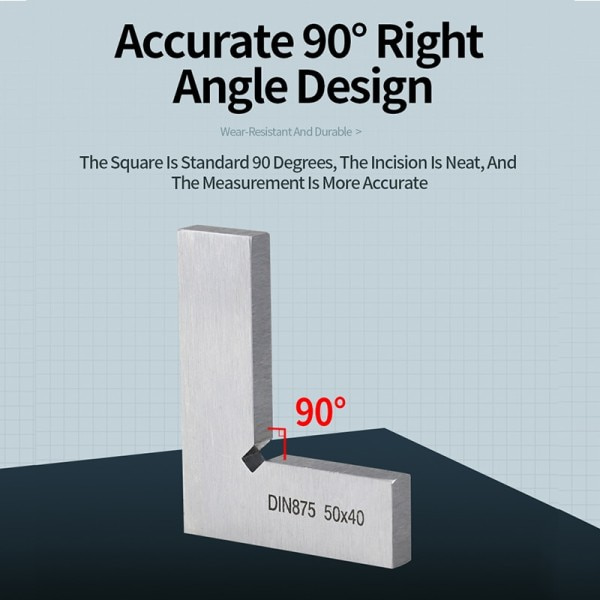 90 grader vinkel flat kant firkant vinkel linjal trebearbeiding verktøy snekker firkant linjal metall firkant karbon stål måler
