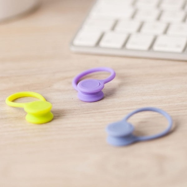 Uudelleenkäytettävät kierre siteet nippuun järjestämiseen kaapelit kuulokkeet USB lataus johto silikoni kaapeli kela