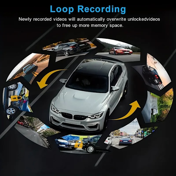 1080P Dash Cam autoille kaksois kamera etu ja sisä auto kamera IR Yönäkymällä