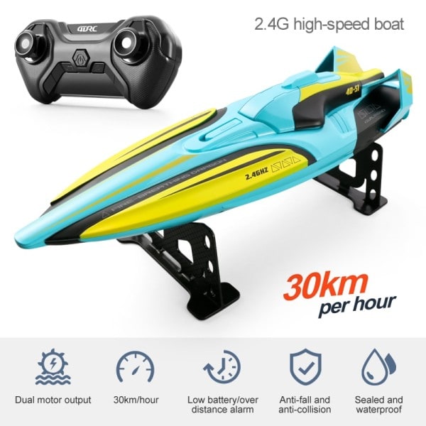 RC Båd Trådløs Elektrisk Lang Endurance Højhastighed Racing Båd 2.4G Speedbåd Vand Model Børn Legetøj