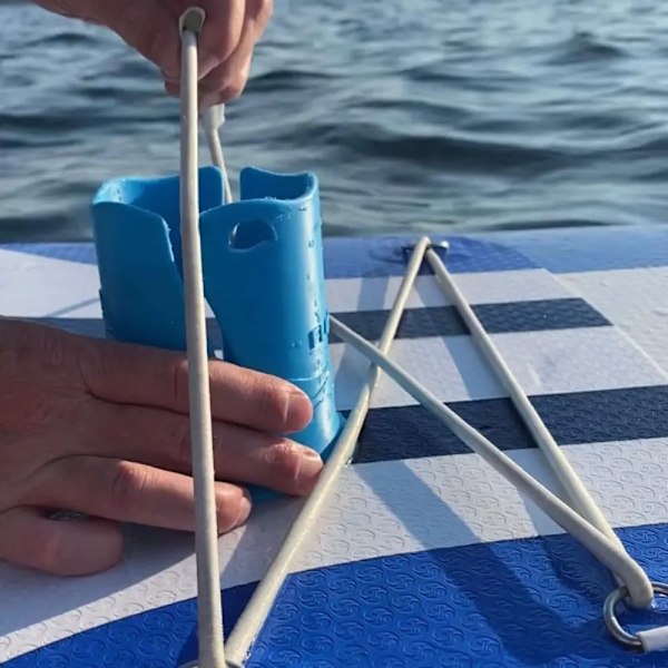 Installer kajak drikke holder reb fast bane montering kajak vand flaske holder