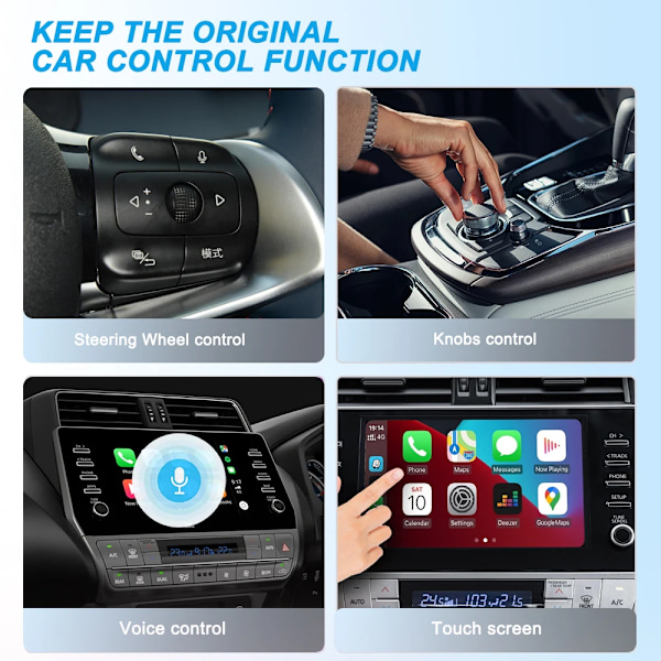 Langallinen Wireless CarPlay sovitin 2in1 Smart Box Plug and play Auto Connect Wireless