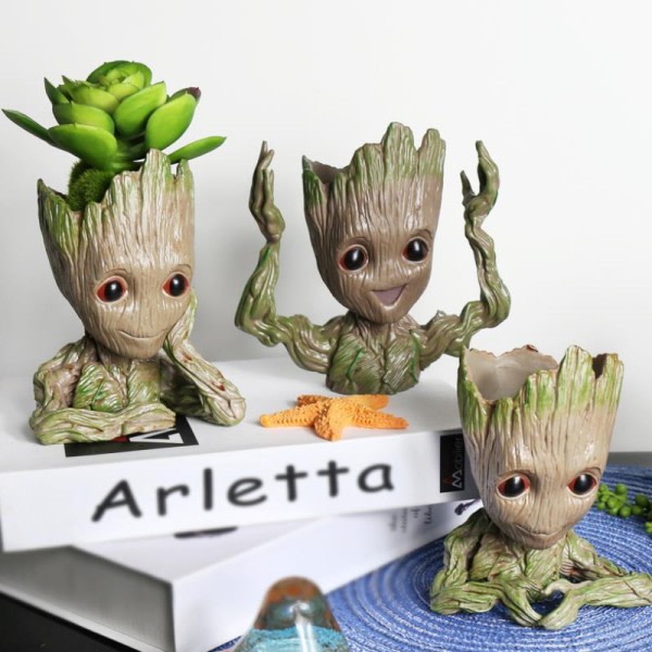 Hjem Have Baby Groot Blomst Grydde Pen Grydde Planter Blomst Krydde Søde Action Figurer Legetøj