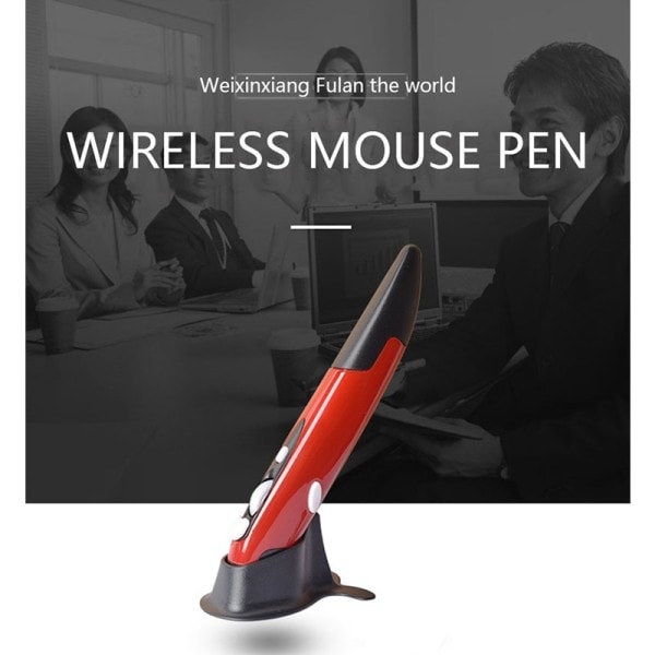 2,4G trådløs mus pen personlighed kreativ lodret penneformet stylus batteri mus