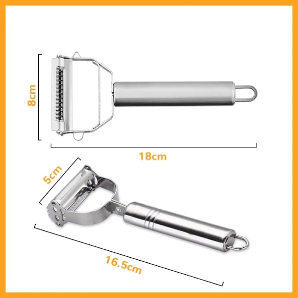4 i 1 Multifunktionel Køkken Peeler Grøntsag Frugt Peeler Rustfrit Stål Holdbar Kartoffel Skærer