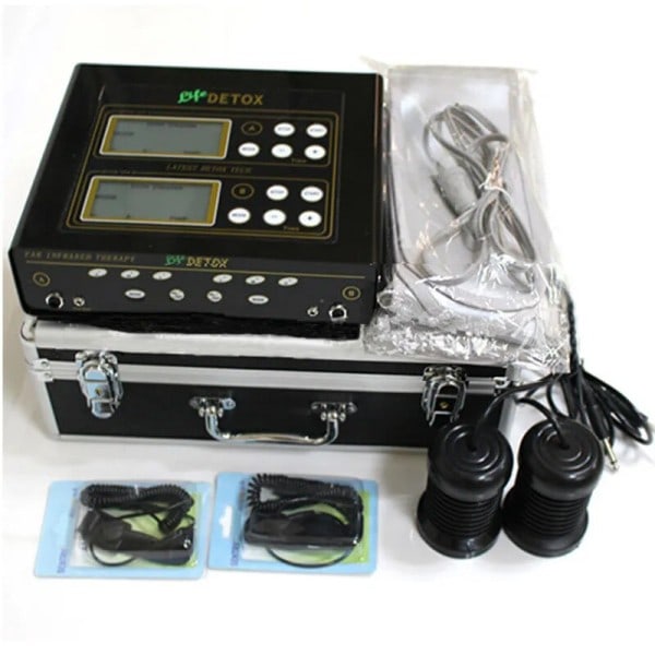 Detox Fod SPA Maskin Dobbelt Ionisk Cell Cleanse Massage Instrument til 2 Personer Fødder Bad Ion med Far Infrarød terapi