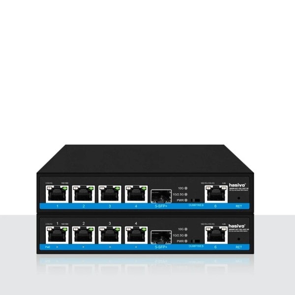 4 Port Web Managed 2,5Gps PoE Eller Ingen PoE Switch +1x10G SFP+1x10Gps RJ45 Uplink