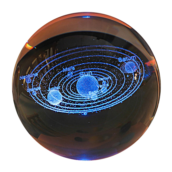 3D Krystall Lys Lampe Glødende Planetarisk Galakse Natt Lys Krystall Ball Natt Lys Nattbord Lys Hjemmeinnredning