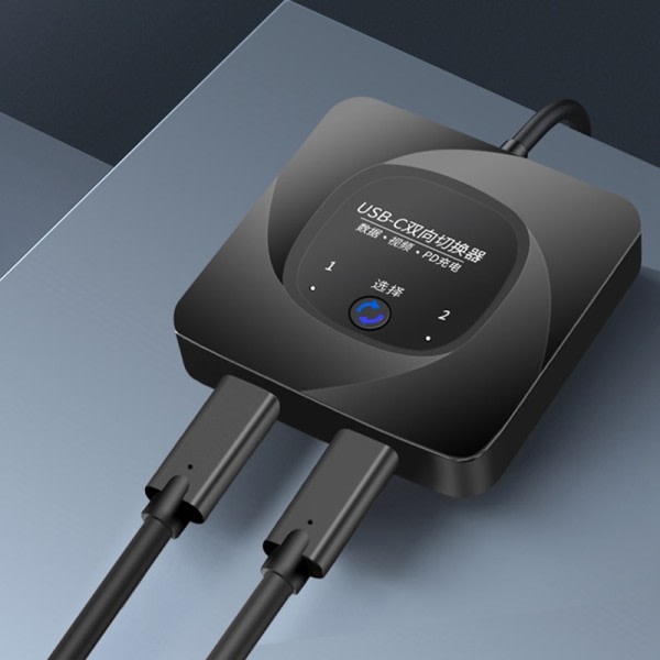 1 Styk USB-C Switch USB C Type Conventer USB-C Hubs Bi-Direction Switch Data Video Switcher