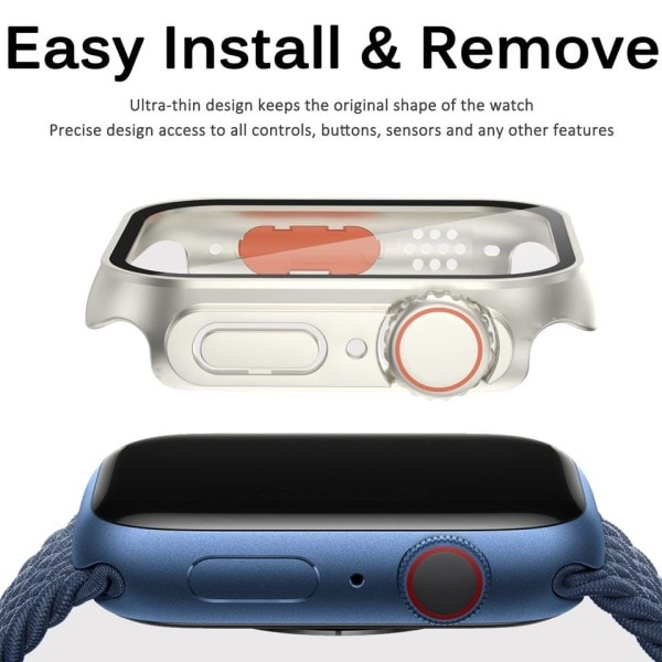 Apple Watch Case 45mm Glas Udseende Opgradering ultra iWatch Series 8 7