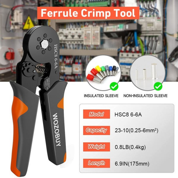 Crimper Verktyg,Ratchet Crimping Verktyg Kit-Wire Stripper &  Crimper Plier