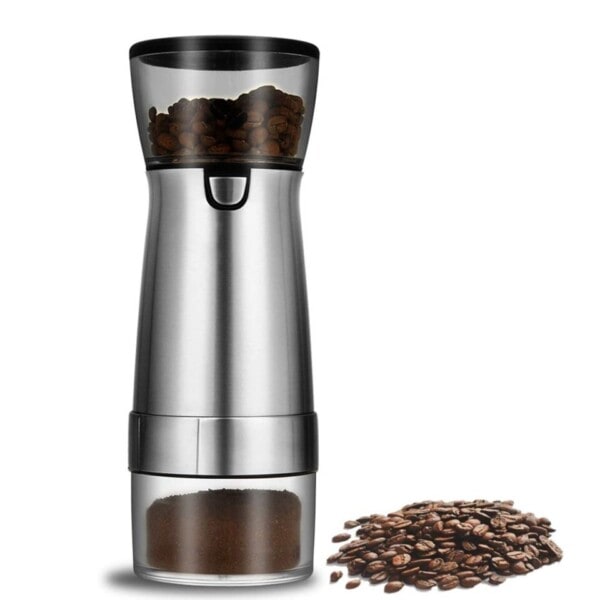 USB oppladbar kaffe kvern rustfritt stål