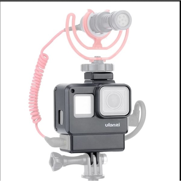 Gopro Kamera Cage Case Frame for Gopro 7 6 5 Action Camera Vlogg Accessories with Cold Shoe